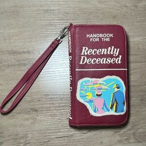 Beetlejuice Costume Prop "Handbook for the Recently Deceased" Wristlet Clutch